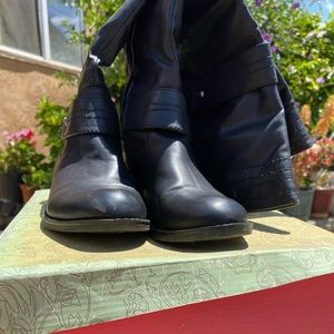 Knee high black boots